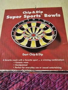 Ceramic Chip and Dip Dartboard Shaped Bowl Unique Vintage Well Made 12.5”D - Picture 1 of 10
