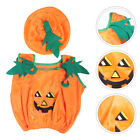  Small Pumpkin Hats and Costumes 2-piece Set Fabric Child Clothes Toddler