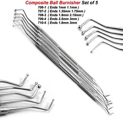 MEDSPO Composite Filling Instruments Ball Burnishers Dental Restorative Plugger Dentist