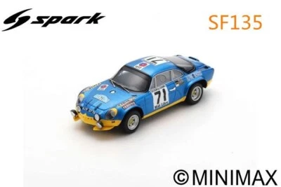 Alpine A110 No.71 Vainqueur Critérium des Cévennes 1971 #SPARK MODEL 1/43 #SF135 - Image 1 of 2