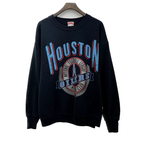 Vintage Houston Oilers NFL Graphic Black SweatShirt Men Women KV12660 Cover