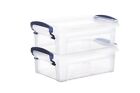 Mini Storage Bins With Lids, Clear Plastic Containers For Organizing, Stackab...