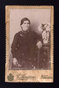 fotografia d'epoca RITRATTO DI DONNA e.sampieri ragusa - Bild 1 von 1