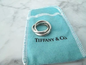 TIFFANY & CO.::: .925 Anello triplo a rullo ad incastro taglia Argento Sterling 4,25 - Foto 1 di 5