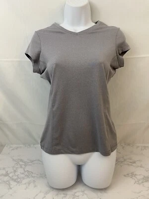Camisa para mujer BCG entrenamiento control de humedad manga corta XS gris elástica cuello en V D Foto 1 de 4