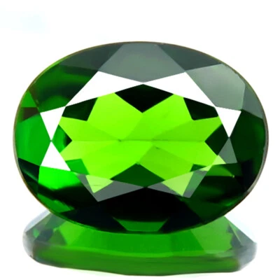 1.66ct FLAWLESS NATURAL 5A+ GREEN CHROME DIOPSIDE OVAL 9x7mm AWESOME RUSSIAN GEM - Image 1 of 4