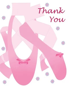 Tutu Dance Ballet Thank You Girls Pink Girls Birthday Decoration Party Supplies - Picture 1 of 2