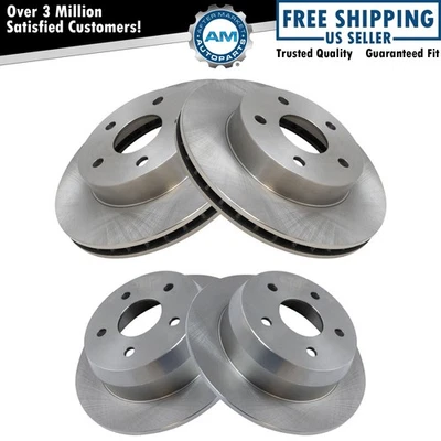 Front & Rear Brake Rotors Set For 1999-2004 Jeep Grand Cherokee - Изображение 1 из 4