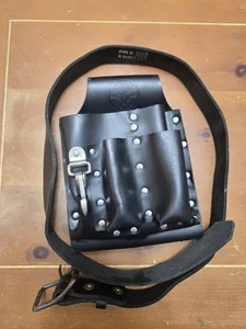 Klein Elektriker Werkzeugtasche 5164T & Gürtel 8 Taschen schwarz Leder Werkzeugtasche - Bild 1 von 10