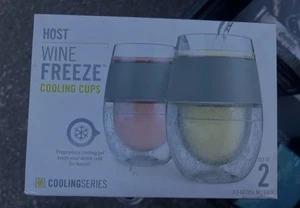Nuovo con scatola 2 tazze di raffreddamento Host Freeze 16 oz bicchiere doppia parete riutilizzabile con grigio - Foto 1 di 2