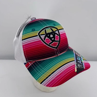 Ariat Azteca Multicolor Gorra de Béisbol Gorra de Malla Ajustable Snapback Bordada Nueva Foto 1 de 4