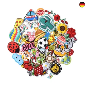 Edgy Iron-On Patches | Vintage Style DIY Applique | 60pcs Assorted - Bild 1 von 7