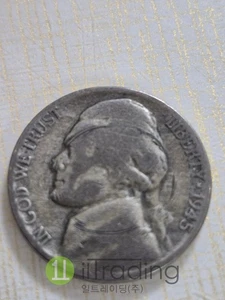 1945 US Jefferson Nickel 5¢ – Obverse & Reverse Mint Error – WWII Silver – Rare - Picture 1 of 2