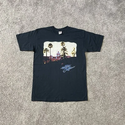 Винтажная футболка Eagles Hotel California 2003 Tour размер L 100% хлопок предварительно укороченная - Изображение 1 из 4