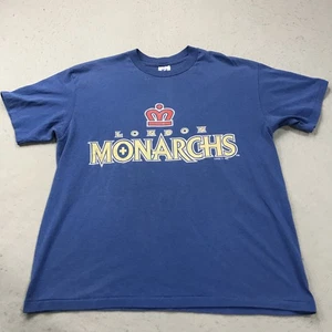VINTAGE London Monarchs Shirt Mens XL Single Stitch Logo 7 NFL Europe RARE 90s - Picture 1 of 10