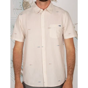 Camisa SALTY CREW Para Hombre Náutica LÍNEAS APRETADAS Manga Corta Abotonada Talla XL NUEVA CON ETIQUETAS - Imagen 1 de 10