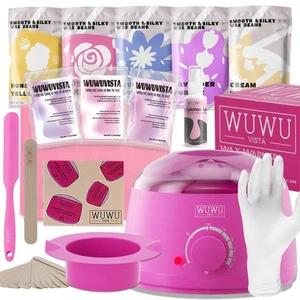 Waxing Kit, Hair Removal Hard Wax Kit with Wax Melt Warmer & Waxing Beads for... - Picture 1 of 8