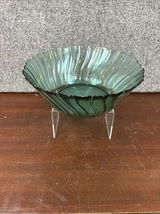 De colección ~ Jeannette Ultramarine Swirl Glass 9" Tazón para servir ~ Vaso de depresión - Imagen 1 de 5