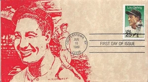 2417 Lou Gehrig- 6 FDCs- All are Rodriguez First Cachet -including unk color - Picture 1 of 3