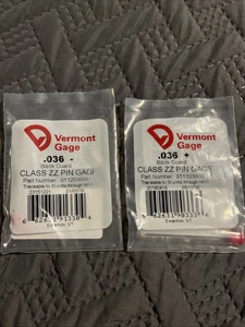 Vermont Gage .036 Black Guard Class Zz Pin Gage. Set of 2 - Picture 1 of 2