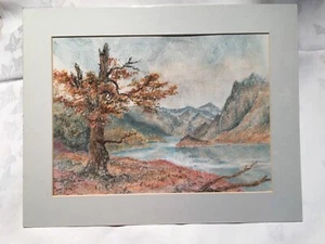 Original pastel painting, mounted, Ullswater, Lake District, - Picture 1 of 1