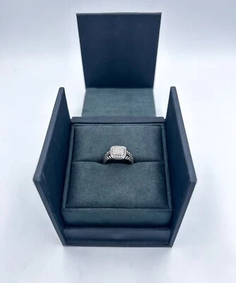 Nuevo En Caja David Yurman 925 Pavé de Diamantes Albión Anillo Racimo - Venta al por menor $975 Foto 1 de 4