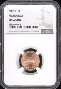 2009-D LINCOLN PRESIDENCY CENT NGC MS66RD UNC DETAILED COIN #B - Picture 1 of 2