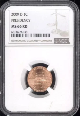 2009-D LINCOLN PRESIDENCY CENT NGC MS66RD UNC DETAILED COIN #B - Image 1 of 2