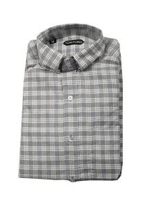 Camisa informal TOM FORD a cuadros gris con botones talla 38/15 EE. UU. nueva con etiquetas - Imagen 1 de 3