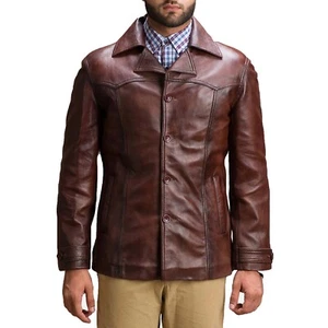 Vincent Alley Brown Leather Jacket All Size Available - Bild 1 von 4
