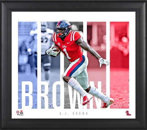 A.J. Brown Ole Miss Rebels Framed 15x17 Player Panel Collage Cover