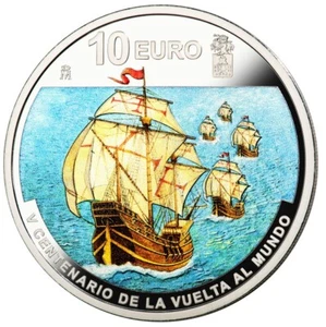 10 Euro Weltumsegelung - 500 Años Circunnavegación del Mundo España PP 2019 - Imagen 1 de 3