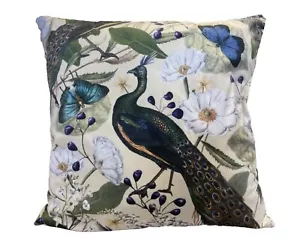 Hand Made Double Sided Velvet - Large Cushion Cover with Pheasants - Picture 1 of 7