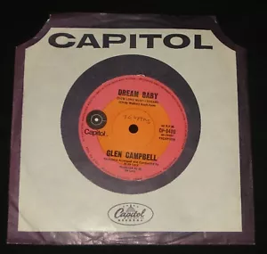 GLEN CAMPBELL 45 - HERE AND NOW / DREAM BABY - CAPITOL - 1971 POP - Picture 1 of 1