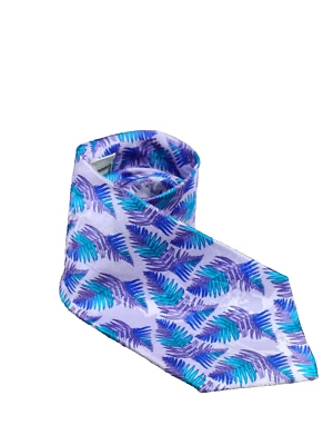 GIANNI VERSACE CORBATA HOMBRE PÚRPURA SEDA ITALIA PALMA HELECHO OFICINA TRANQUILO LUJO 60/3,75 Foto 1 de 4