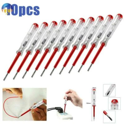 10pcs Mains Tester Screw Driver Voltage Pen Electrical Test Screwdriver AC clip - Image 1 of 4
