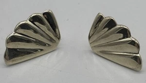Vintage Sterling Silver Pierced Post Earrings Angel Wings Delicate .75” - Picture 1 of 4
