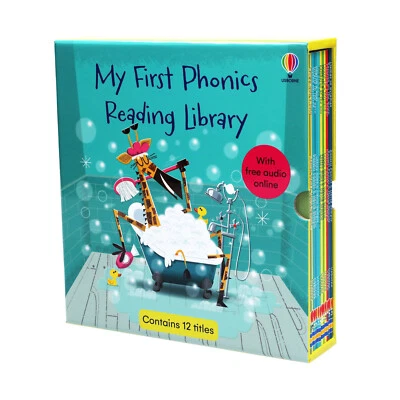Usborne My First Phonics Reading Library 12 Books Box Set - Ages 0-5 - Paperback - Image 1 of 4