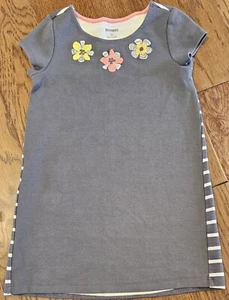 Girls Size S 5-6 Gymboree Floral/Striped Dress Embroidered Flowers EUC! - Picture 1 of 4