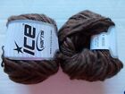 Ice Yarns Luxury Premium roving wool blend yarn, brown,  lot of 2 (94 yds ea)