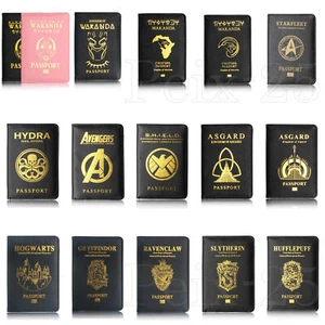 The Avenger Wakanda Hydra Hogwarts Passport Cover RFID Blocking Credit Card Case - Picture 1 of 43
