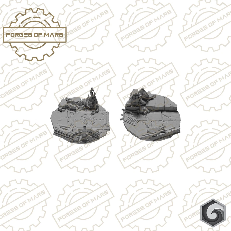 Base Toppers - Eternal Pilgrims Cathedral - Round 50mm (x2) - Imagen 1 de 1