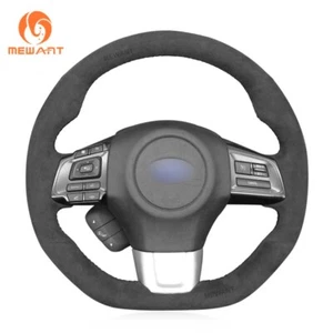 Cubierta de volante para Subaru Levorg Alcantara envoltura cuero carbono gamuza A - Imagen 1 de 21