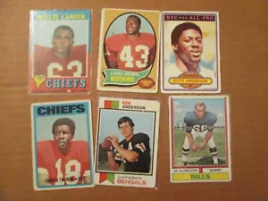6 Vintage NFL Rookies w/ HOF Willie Lanier, Larry Brown & more - Picture 1 of 1