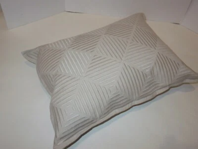 Ralph Lauren Sandra Geometric Embroidered Deco Pillow Vintage Silver NWT $255 - Image 1 of 4