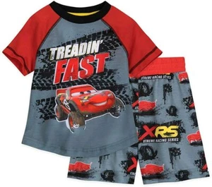 Disney Store Cars Lightning McQueen 2 PC Short Sleeve Pajama Set Boy Size 5/6 - Picture 1 of 1