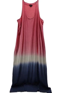 Women's Pink White Blue Tye Dye T Shirt Maxi Dress XL Tommy Hilfiger (New)*** - Picture 1 of 6
