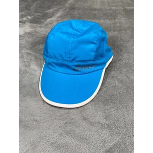 Asics 5 Panel Running Hat Lightweight Performance Moisture Wicking Blue - Picture 1 of 10