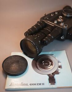 Beaulieu 4008ZMll Super 8MM Camera w/Schneider 6-66MM f/1.8 Lens, Booklet, Case