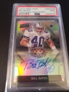 2020 Panini Super Bowl XXX Silver Prizm Autograph Auto #BB Bill Bates PSA 9 - Bild 1 von 2